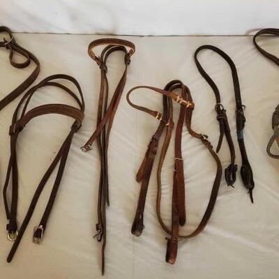 406	

Cowboy Headstalls and Tie Downs
Cowboy Headstalls and Tie Downs
Some parts are missing and need repair