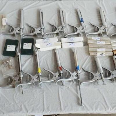 88	

Livestock Dosing Vaccination Syringes with Replacement Tubes, Replacement Washers and Ear Tag Knives
Large Lot of Livestock...