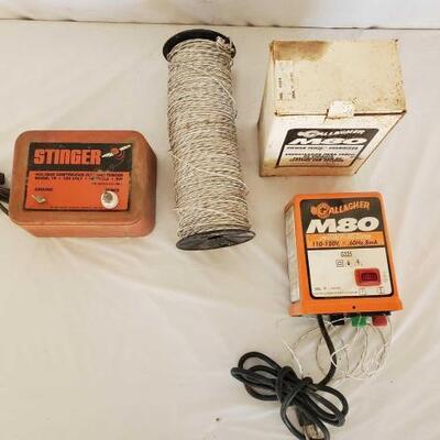 395	

Stinger and Gallagher M80 Hot Fence and Wire
Stinger Model 78 120v 5w and Gallagher M80 110-120v 60hz 8mA G335 Serial # 19636 Hot...