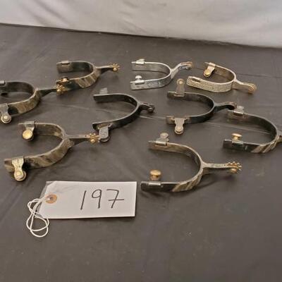 197	

Lots of Miss Matched Spurs
Lots of Miss Matched Spurs