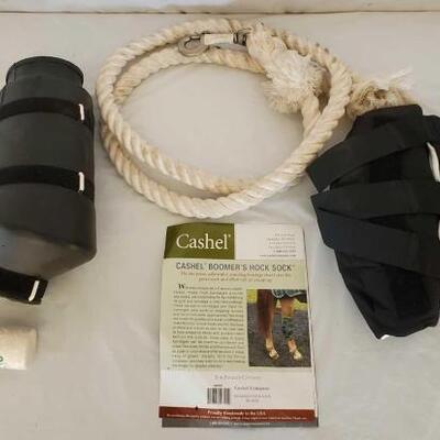 292	

Champ Ice Boot, Set of Cashhel Boomer Hock Socks, Heavy Duty Lead Rope and Neck Numbers
Like new Champ Ice Boot, Set of Cashel...