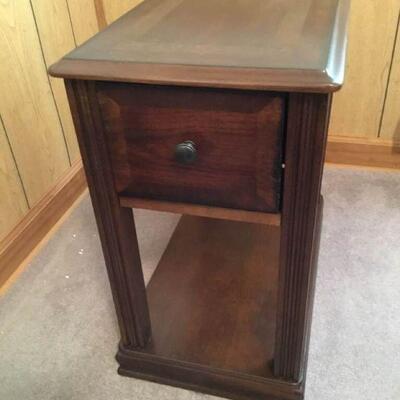 Beautiful Side Table with Wood Inlay
