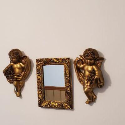 Mirror and Angels Wall Decor