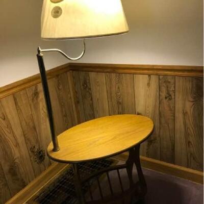 Oval Table with Lamp