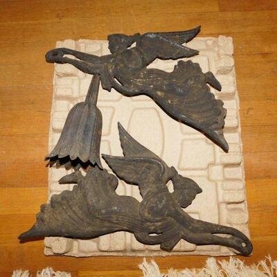 Antique Cast Iron Hearse Garniture