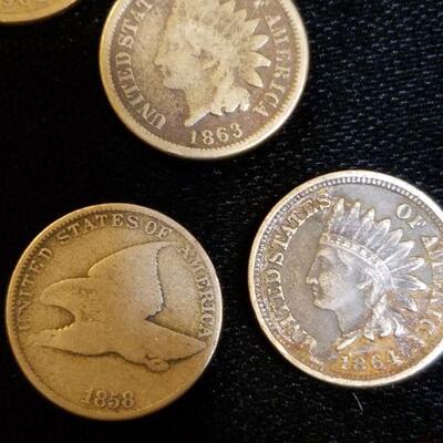 Flying Eagle and Indian Head Pennies