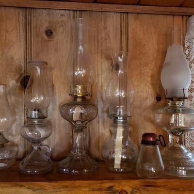 Old lantern & hurricane lamp collection
