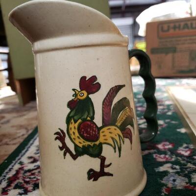 https://www.ebay.com/itm/124408701684	LAR1009A Poppytrail Metlox Rooster Water Pitcher Dish Pickup Only		 Auction 
