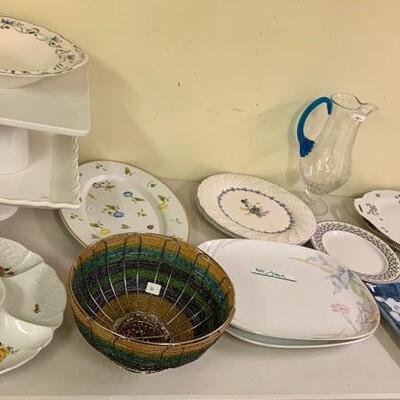 Beaded Bread Basket , Limoges, Mikasa, platters  & plates