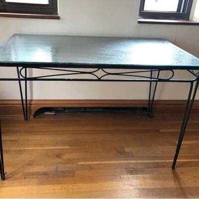 Wrought Iron/Glass Dining Table