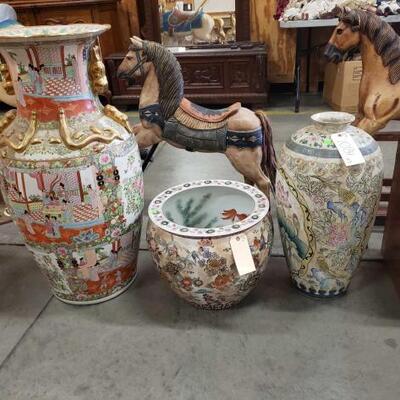 #1084 • Asain Vases And Pot