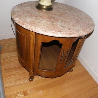 ' VIntage Marble top end tables";