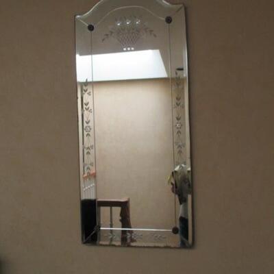 Venetian Style Etched Mirror  