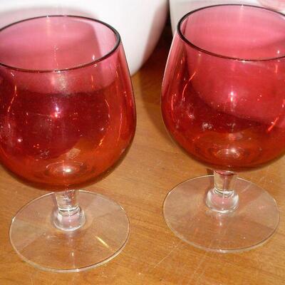 RUBY BRANDY GLASSES