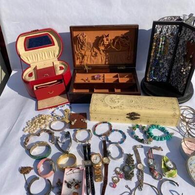 Costume Jewelry and Boxes
