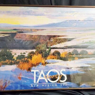 Taos County Poster Print New Mexico 23x17 sold without frame