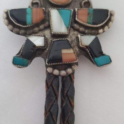 Zuni Kachina Bolo Tie Sterling Jewelry