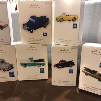 Hallmark holiday truck ornaments