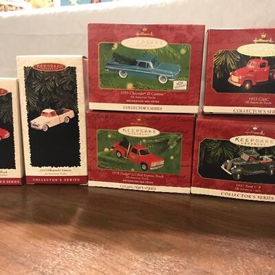 Hallmark holiday truck ornaments
