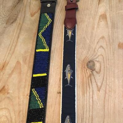 2 Novelty Belts—L is Hand Beaded in Tanzania
$25 each