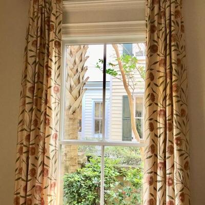 Silk embroidered window treatments $275 
2 pair available
110 X 47