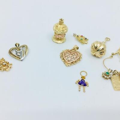 Lot 054-JT2: Gold Charms 
