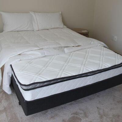 Queen foam mattress and box spring brand new never used $350