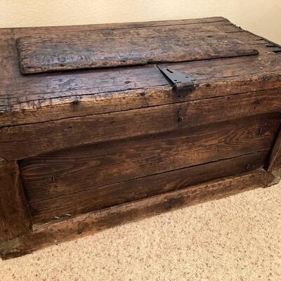 Very old, rustic trunk.