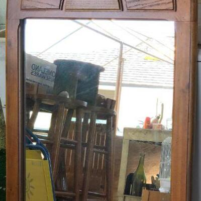 PHT019 Large Wood-Framed Mirror