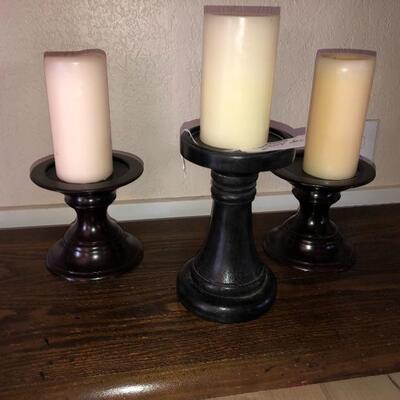 candles and holders throughout