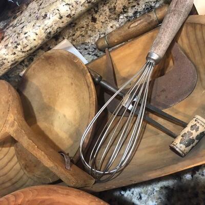 vintage wood cookware