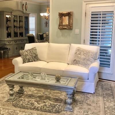 We will pre-sell the couch (7 foot- $680), rug (8x10-$400) and coffee table ($200) to make room for the jewelry tables! 