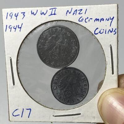 1943 1944 WWII Nazi Germany Coins
