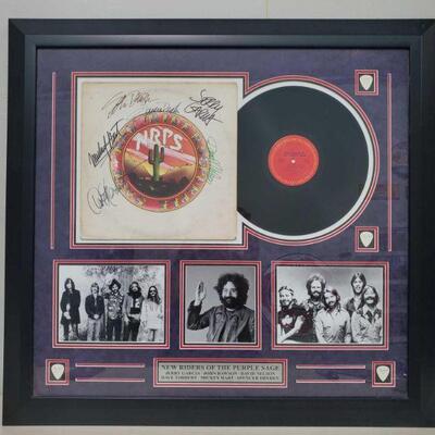 1010	

Framed New Riders of the Purple Sage Signed Vinyl Record Album with COA
Includes COA by Pinpoint Signature Authentication...