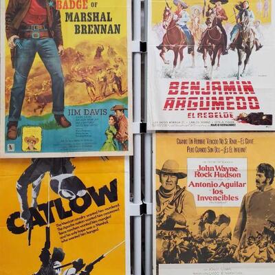 1152	

4 Vintage Western Movie Posters
Includes The Badge Of Marshall Brennan, Catlow, The Undefeated, Benjamin Argumedo El Rebelde