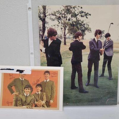 1042	

Photograph and Post Card of The Beatles
8.5