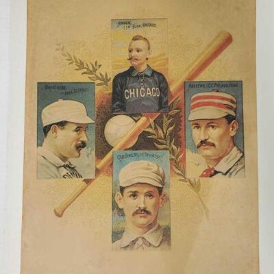 1312	

Vintage Baseball Poster - Caruthers, Andrews, Anson, and Brouthers
measures approx 15.5