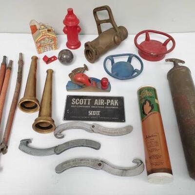 1436	

Antique Fire Extinguishers, Fire Hose Nozzle, and More!
Antique Fire Extinguishers, Fire Hose Nozzle, and More!