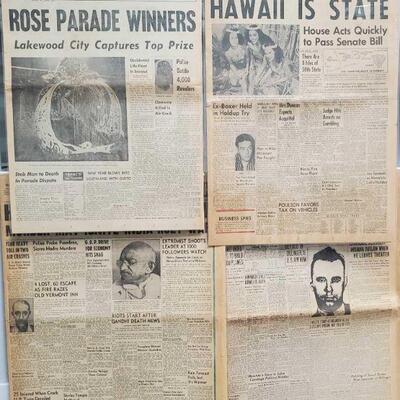 4 Vintage Newspapers
4 Vintage Newspapers

Includes:
Los Angeles Herald Examiner from January 1st, 1973
Los Angeles Evening Mirror News...
