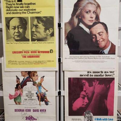 1204	

4 Vintage Movie Posters
Includes Prudence And The Pill, A Walk With Love And Death, The April Fools, And The Chairman