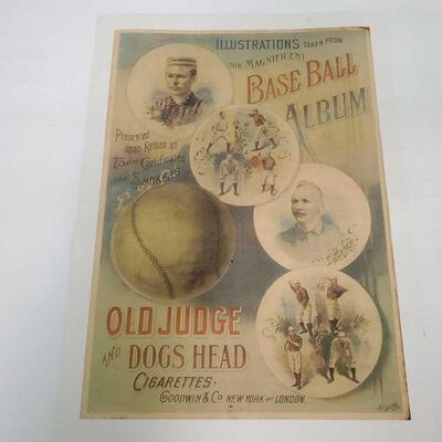 1306	

Old Judge & Dogs Head Cigarettes Goodwin & Co Advertising Poster
Measures approx 15