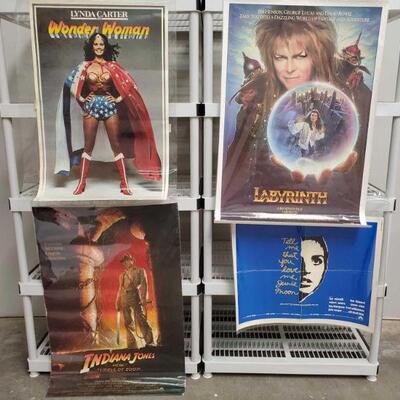 1100	

Labyrinth, Wonder Woman, Indiana Jones, And Tell Me You Love Me Junie Moon Movie Posters
Indiana Jones Measures 40