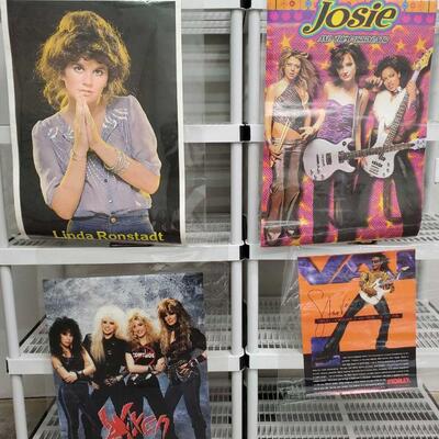 1114	

Vixen, Josie And The Pussycats, Signed Steve Vai, And Linda Ronstadt Posters
Meaaurements Range Approx 22