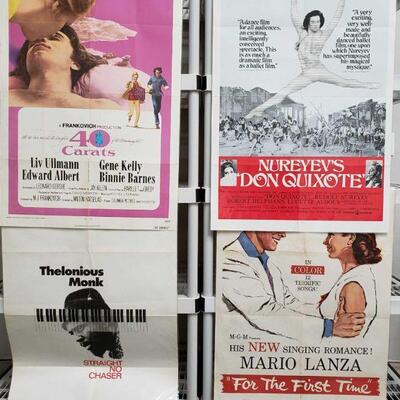 1190	

4 Vintage Movie Posters
Includes Thelonious Monk, For The First Time, Nureyev's Don Quixote', And 40 Carats
