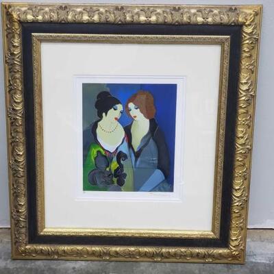 405	
Jessica and Linda Sharing Secrets by Itzchak Tarkay Signed and Numbered 11/300
Serigraph
Measures 23