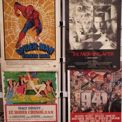 1202	

4 Vintage Movie Posters
Includes 1941, LT. Robin Cruisoe, Spider-Man Strikes Back, And The Morning After
 