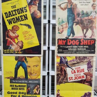 1177	

4 Vintage Western Movie Posters
Includes The Dalton's Women, Two Rode Together, The Savage Guns, And Dangerous Mission