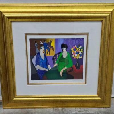 410	
Mabel and Friend by Itzchak Tarkay Signed and Numbered 201/300
Serigraph
The frame measures 24.25