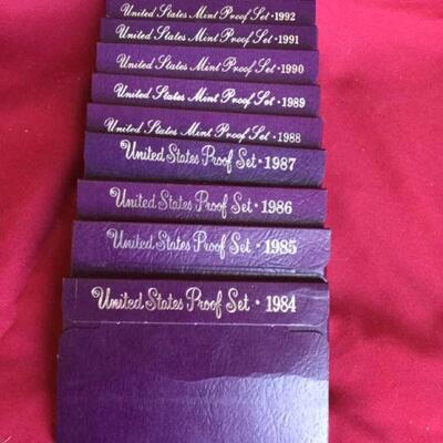 United States Proof Set 1984-1993