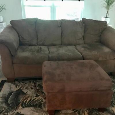 Ultra suede sofa $250
82 X 36 X 34